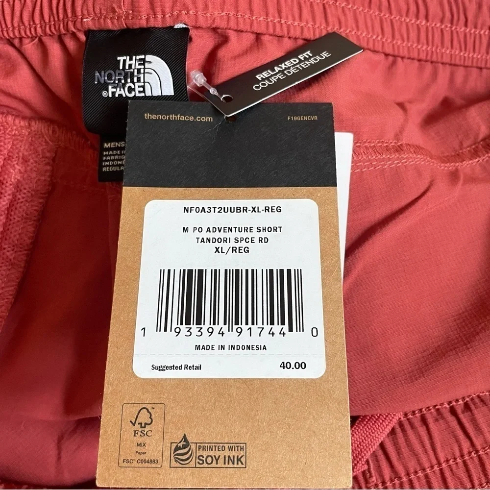 New! The North face adventure shorts spice red nwt 15502